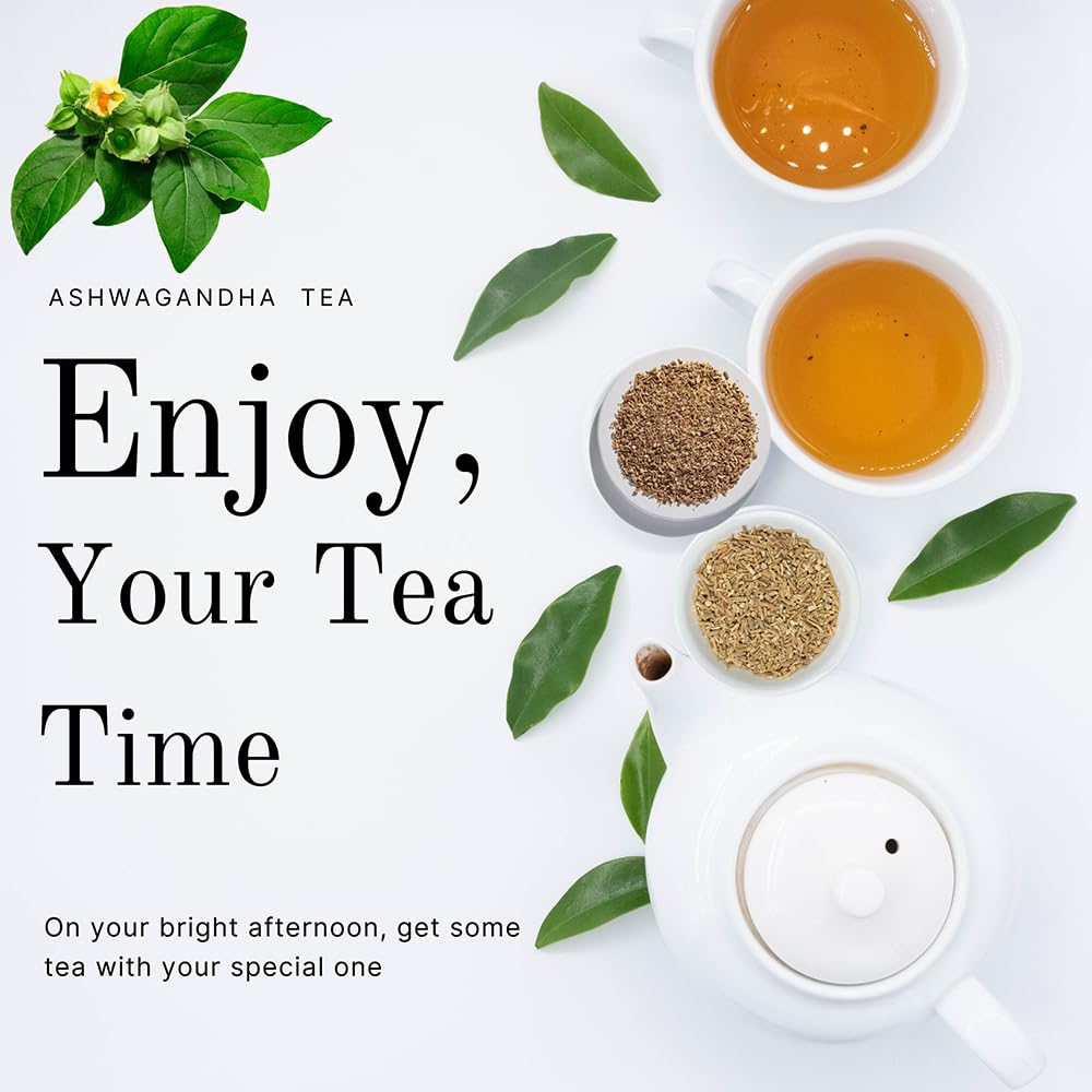 Ashwagandha Root Loose Leaf Tea 100 g | Withania Somnifera for Herbal Tea | Naturally Dried Ashwagandha Herb(Indian ginseng) | Ideal Particle Size
