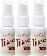Young Living Thieves Spray | 1 oz | Portable Cleaner Spray, Formulated with Water & Alcohol, Ideal for Travel Essentials & Home; Fits in Backpack