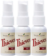 Young Living Thieves Spray | 1 oz | Portable Cleaner Spray, Formulated with Water & Alcohol, Ideal for Travel Essentials & Home; Fits in Backpack