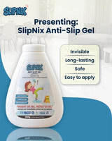 Slipnix 300g Anti Slip Gel - Clear Non-Slip Coating for Bathroom, Kitchen & Pool Floors - Slip Prevention & Fall Protection - Easy Application