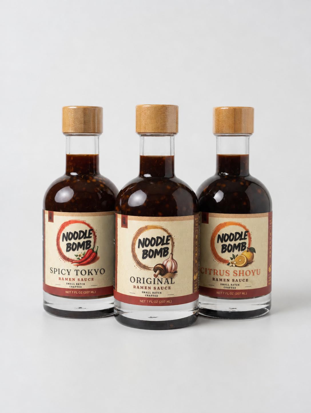 NoodleBomb Spicy Tokyo Premium Ramen Sauce, Bold Chili Heat and Deep Umami, Japanese-Style Finishing Sauce for Ramen, Rice Bowls, Dumplings