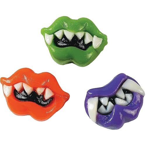 Fun Express Halloween Candy Bulk Individually Wrapped - 46 Piece Gummy Candy Variety Pack with Sour Monster Teeth & Lips | Perfect for Trick or Treat