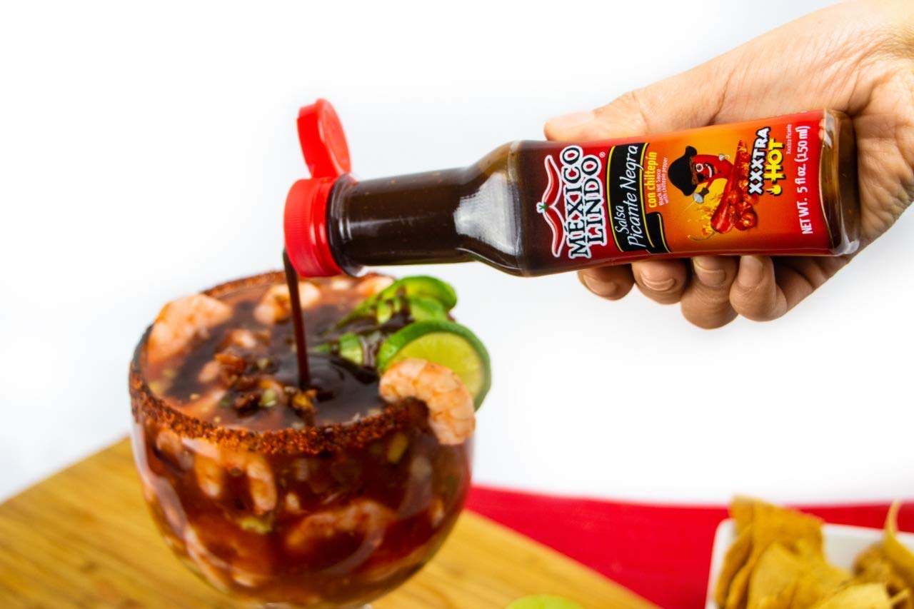Mexico Lindo Picante Negra Xxxtra Hot Sauce | Scoville Unit Level 80,000 | Sugar Free | 5 Fl Oz Bottle (Pack of 1)