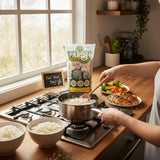Parish White Rice - High-Protein Rice with Low Glycemic Index - Locally Grown Long-Grain White Rice - Made in the USA - Rich Nutrient Content - Ideal for Curry, Desserts, Stir-Fry - 2lb Bag