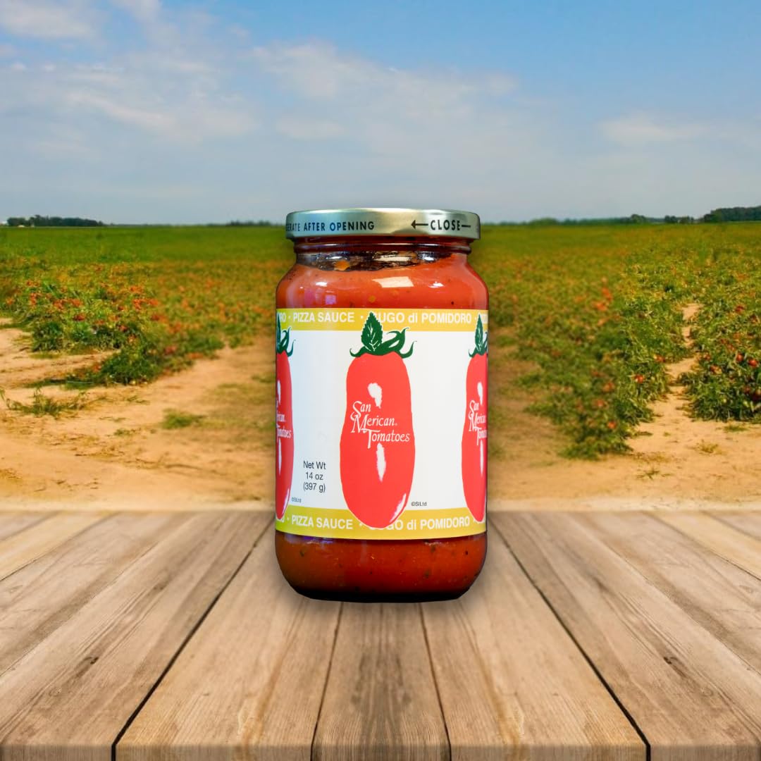 SMT San Merican Tomato Pizza Sauce - Pizza Sauce from Fully Ripened Tomatoes, 14 oz