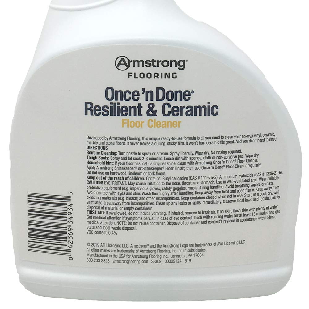 Once 'N Done Resilient & Ceramic Floor Cleaner Spray