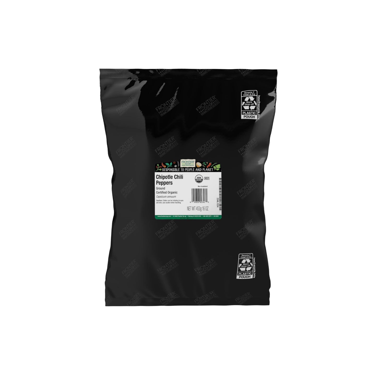 Frontier Co-op Ground Chipotle, 1-Pound Bulk, Dried Smoked Peppers, Rich Aroma, Smokey & Earthy For Southwest & Mexican Foods