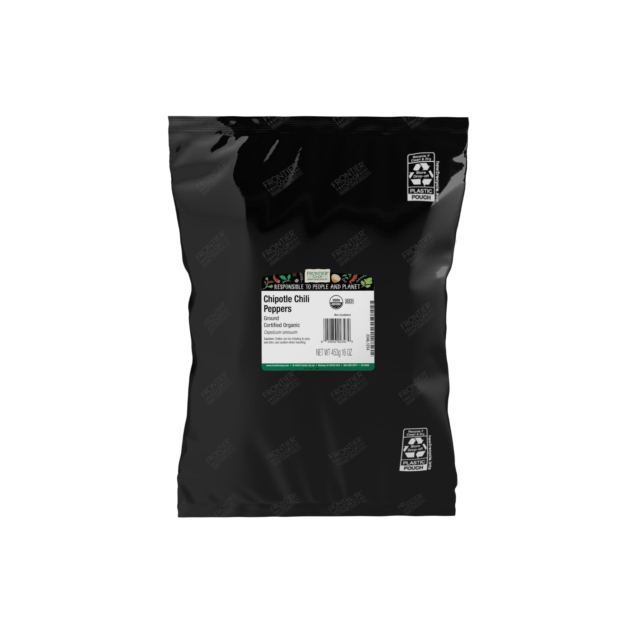 Frontier Co-op Ground Chipotle, 1-Pound Bulk, Dried Smoked Peppers, Rich Aroma, Smokey & Earthy For Southwest & Mexican Foods