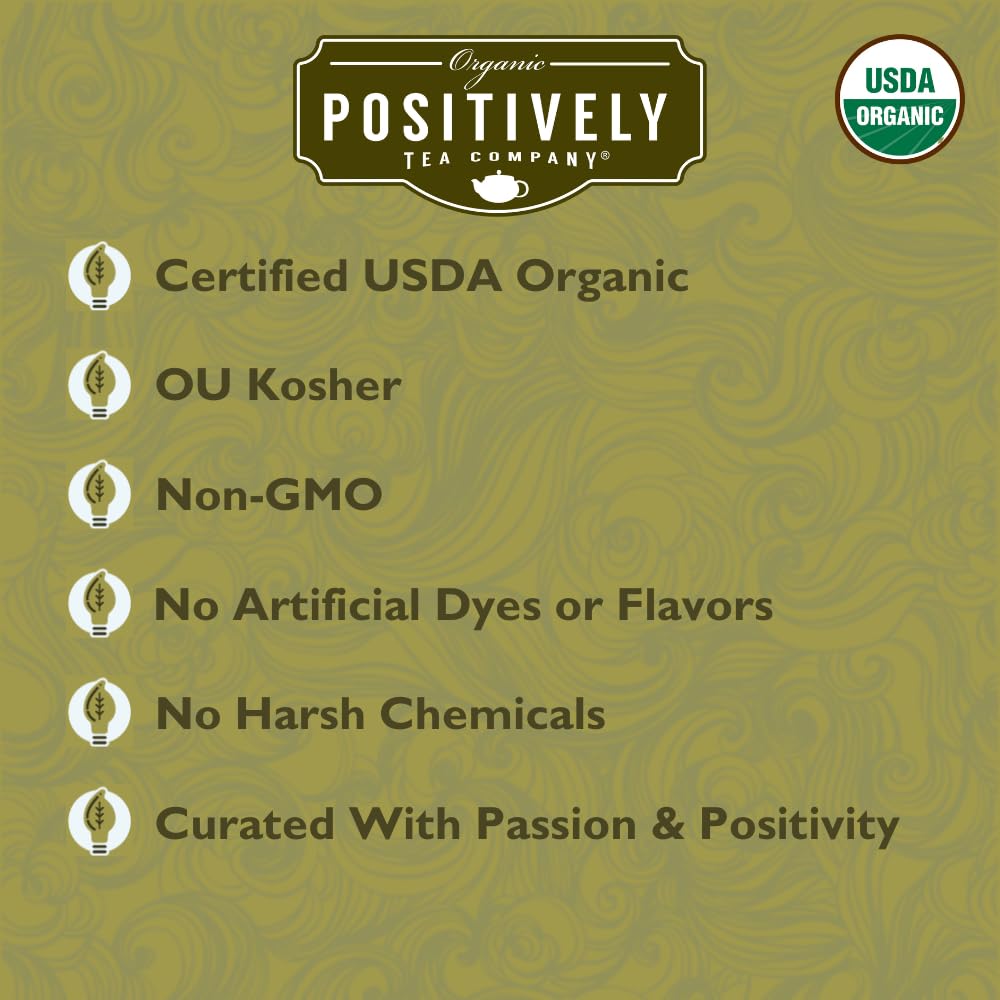 Organic Positively Tea Company, Yerba Mate Tea, (Unsmoked) Loose Leaf, 16 Ounce