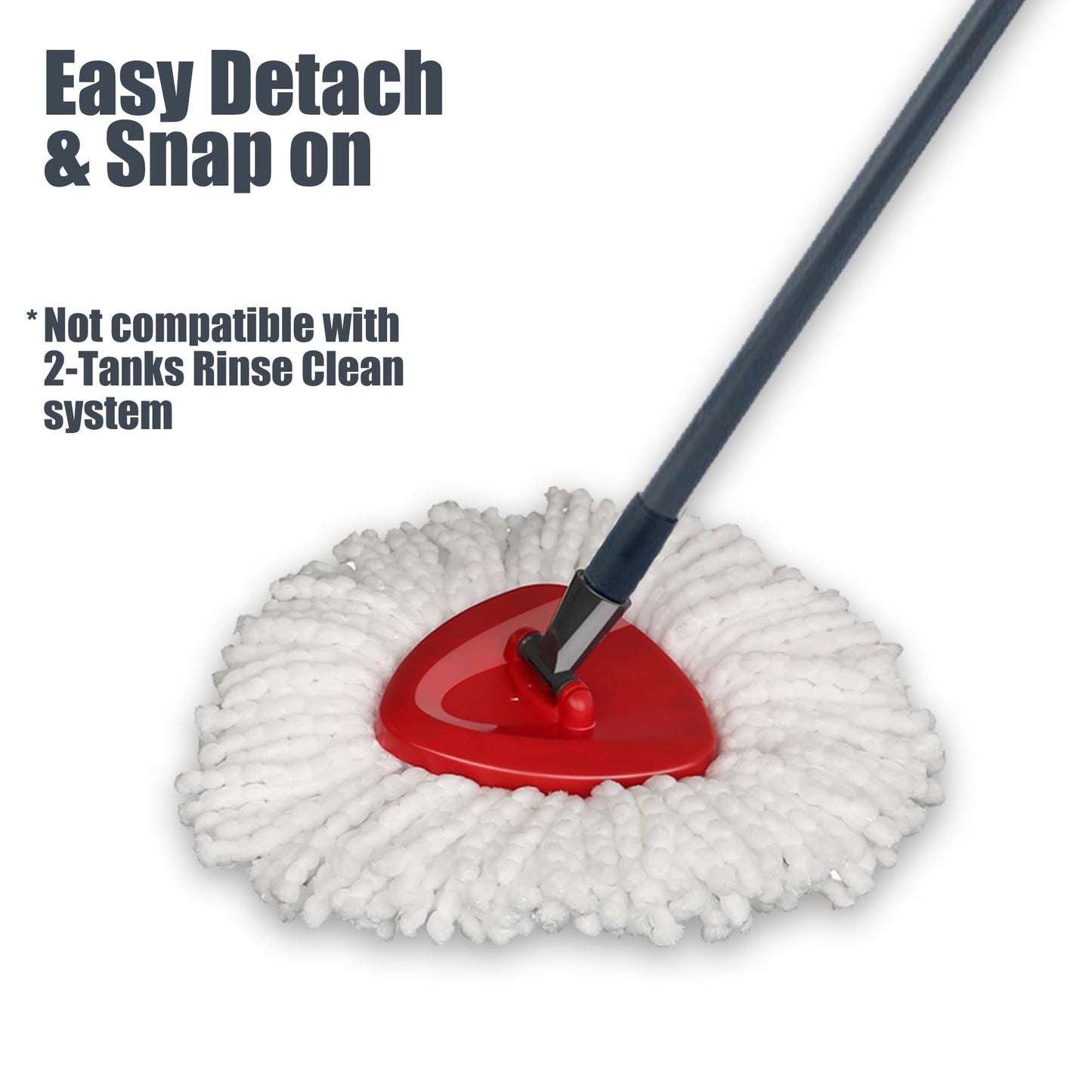 homsis 6+1 Pack Mop Head Replacement Compatible with O Ceda EasyWring Spin Mop Replace Refills for Ocedar, Deep Cleaning Machine Washable
