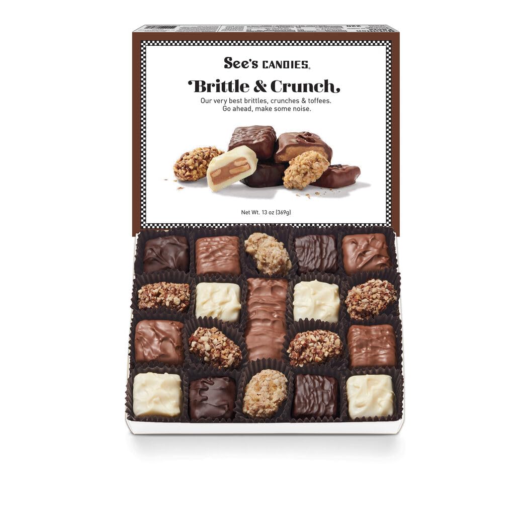 See's Candies 13 oz Brittle & Crunch Assorted Chocolate Box