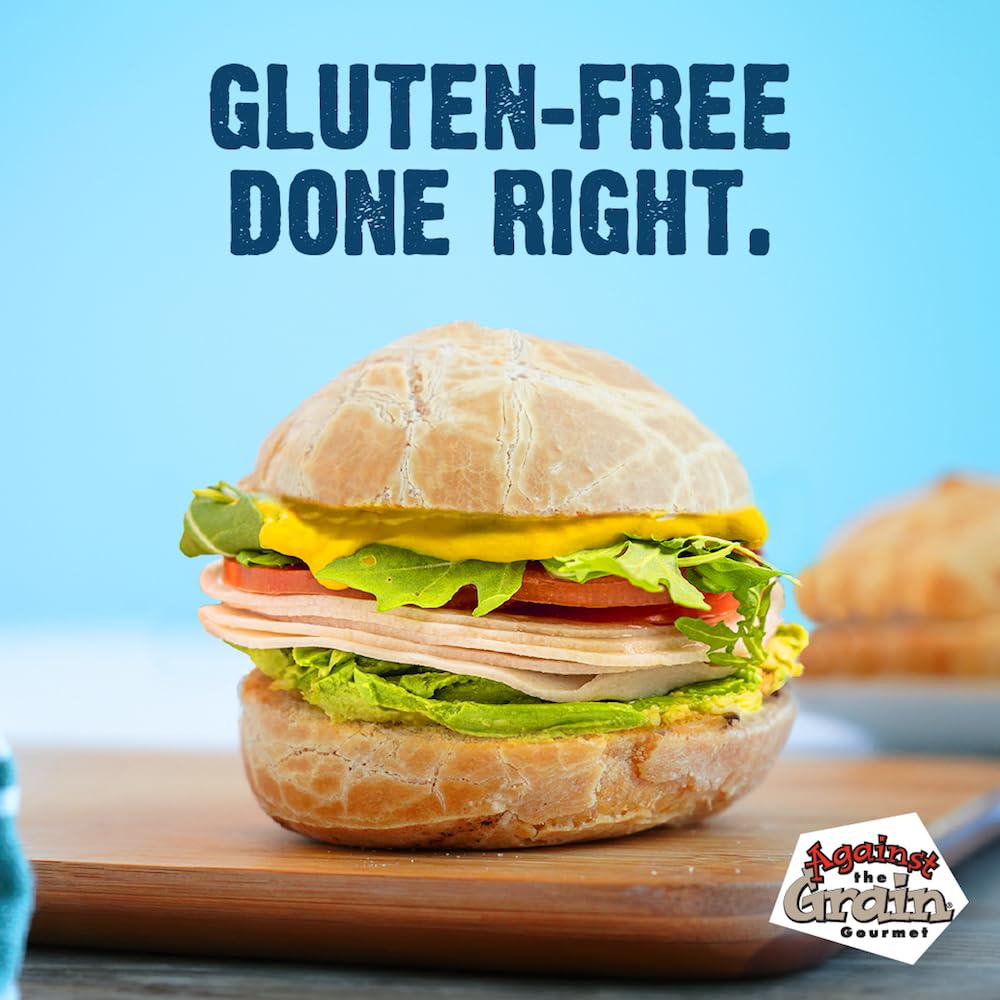 Against The Grain Gluten-Free Original Rolls,12.5 oz, Grain-Free, Seed Oil Free, Frozen Bread, 4 Rolls