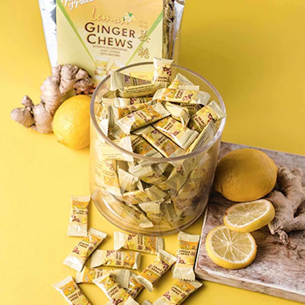 Prince of Peace Ginger Chews With Lemon, 1 lb. - Candied Natural Candy