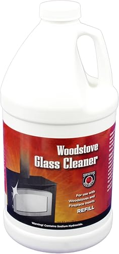 MEECO'S RED DEVIL 702 Wood Stove Glass Cleaner Refill - Removes Creosote, Soot & Smoke from Wood, Pellet, Coal Stoves & Fireplace Inserts (64 fl oz)