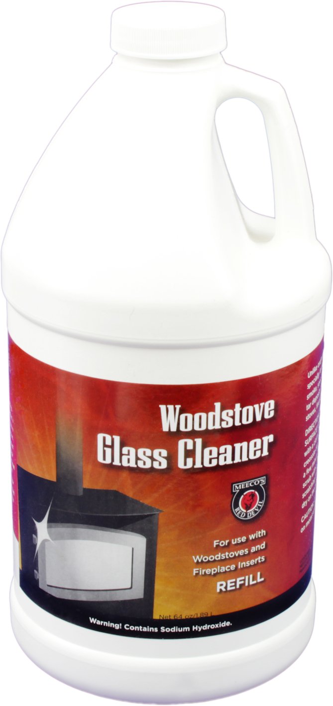 MEECO'S RED DEVIL 702 Wood Stove Glass Cleaner Refill - Removes Creosote, Soot & Smoke from Wood, Pellet, Coal Stoves & Fireplace Inserts (64 fl oz)