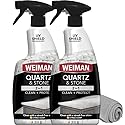 Weiman Quartz Countertop Cleaner and Polish - Clean and Shine Your Countertops Islands and Stone Surfaces with UV Protection, 24 Ounce with MicroFiber