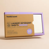 Hook'd Scent Laundry Detergent Sheets, Lavender, Plant-Based, Hypoallergenic, Zero-Mess Formula, 200 Loads, Eco-Friendly (Lavender)
