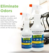 Clear Gear Gym Disinfectant, Yoga Mat Cleaner, Deodorizer For Sports Equipment, Gyms, and Fitness Centers - Mixed Pack - 16 Oz and 32 Oz Bottle