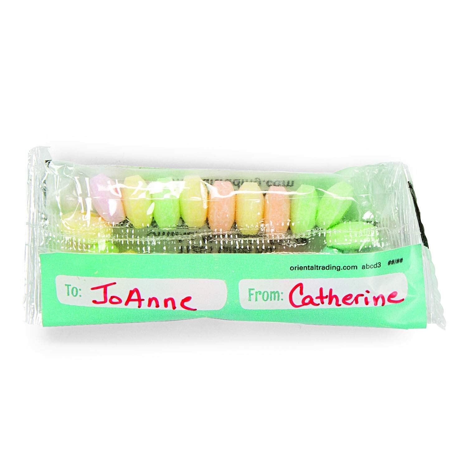 Valentine Llama Stretchable Candy Bracelets with Sticker - 48 Pieces