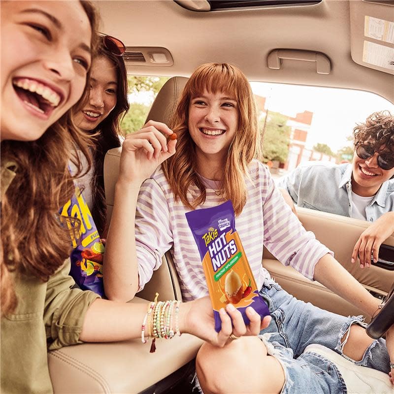 Takis Nacho Xplosion Hot Nuts 12 pc / 3.2 oz Snack Size Box, Cheese and Chili Pepper Flavored Hot Spicy Double-Crunch Peanuts