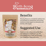 Birth Song Botanicals Nursing Nectar Herbal Breastfeeding Tea - Organic Lactation Tea to Increase Milk Supply, Enhance Milk Production & Breastmilk