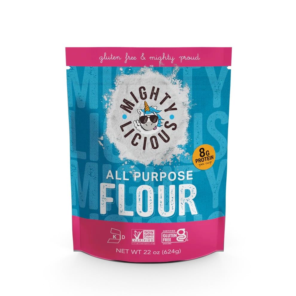 MIGHTYLICIOUS Gluten-Free All-Purpose Flour, Superfine Rice Flour, Non-GMO, Allergen-Friendly Baking Flour, Ideal for Cakes, Bread, Muffins & Cooking