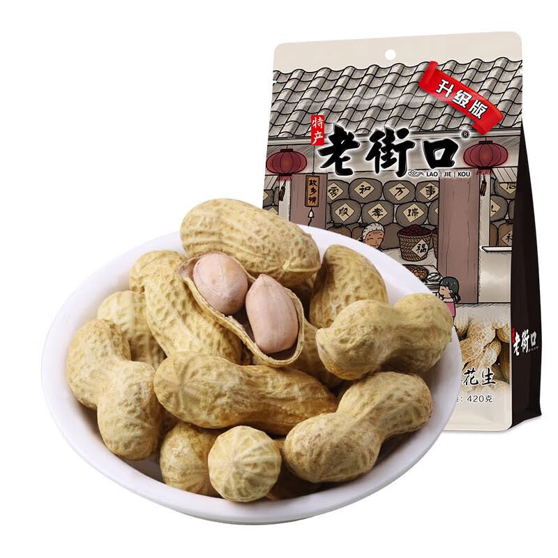 ??? ???? ??? Garlic flavored peanut snack nut Chinese snacks 420g/ bag (14.82 oz)