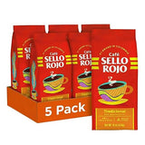 Sello Rojo Tradicional Medium Roast Ground Coffee, 16 oz (Pack of 5)