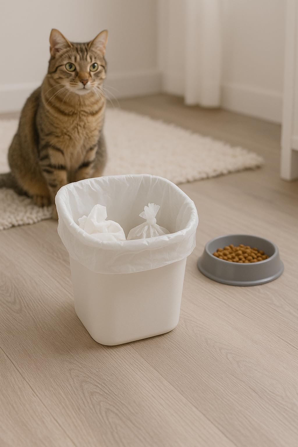 Small Trash Bags - 16x14 Inches, 1 Mil Thick, 100 Count - Durable Leak-Proof Mini Garbage Bags, 5 Gallon Capacity