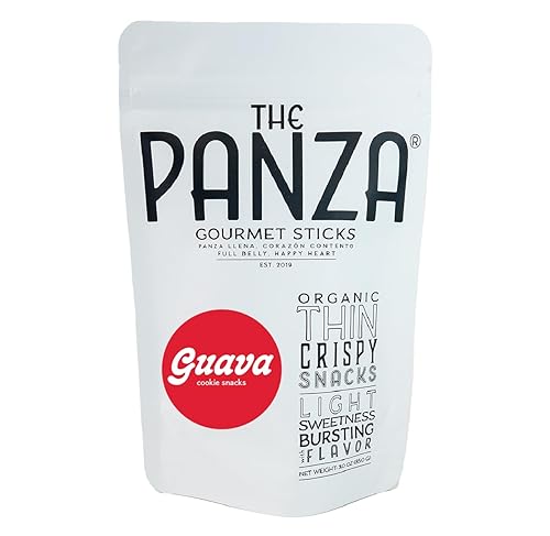 The Panza Guava Gourmet Cookie Snack Thin & Crispy | Organic, Non-GMO, 100% Natural Ingredients | Signature Pouch 3.0 oz
