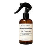 Roses Natural Patchouli & Sandalwood Air Freshener, 6 oz - Essential Oil Room & Linen Spray, Warm Musky Woody Scent, Long-Lasting Home Fragrance, Made