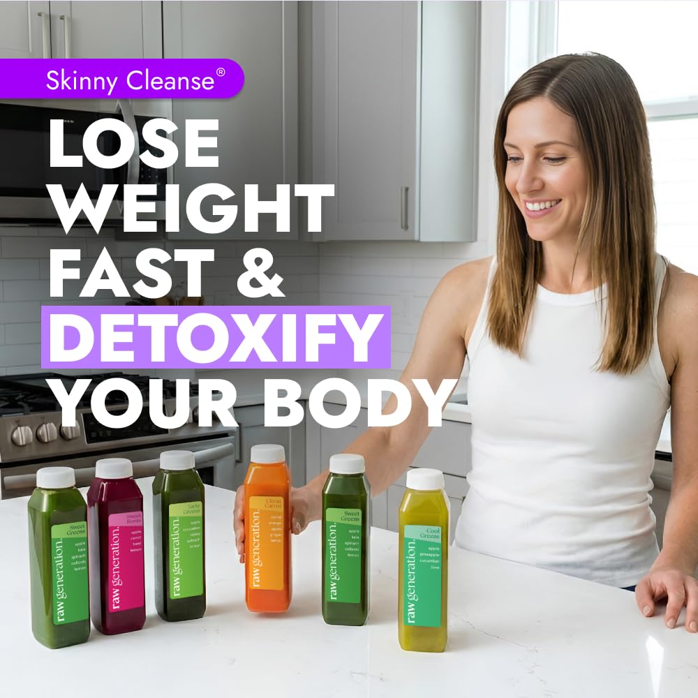 Raw Generation 3-Day Debloat Reset Cleanse - Plant-Based Nutritional Reset for Bloating & Digestive Comfort | Cold-Pressed Raw Juice Program to Help