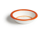 Perk Heavy?Weight Paper Bowls, 12 Oz, 125 Count Bulk Disposable Bowls for Soups, Snacks & Everyday Meals, White/Orange