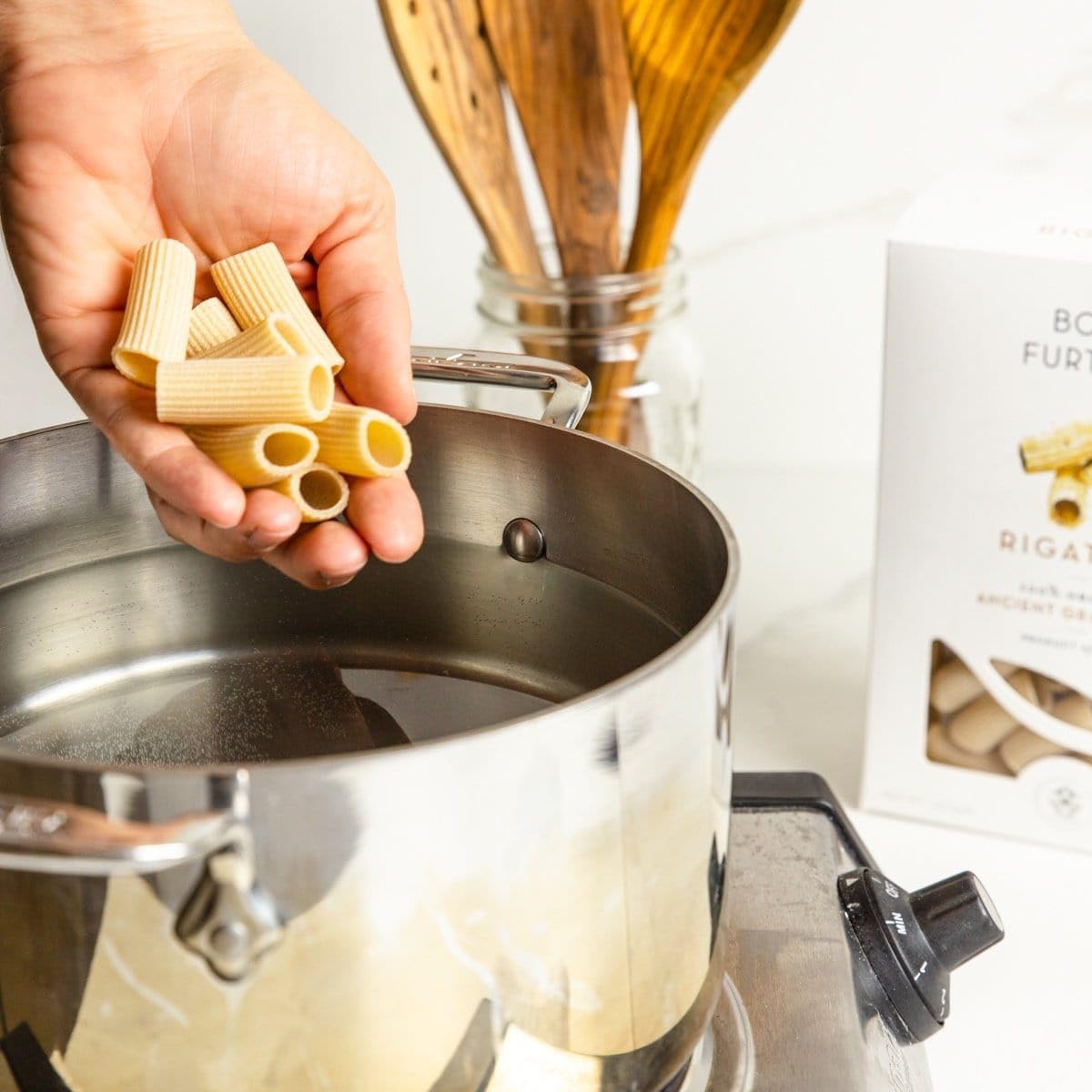 Bona Furtuna Organic Rigatoni Ancient Grain Pasta Made in Italy, Bronze Die Cut Artisanal Italian Pasta, 17.6 oz
