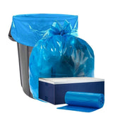Plasticplace 45 Gallon 1.2 MIL Blue Industrial Strength Trash Bags - 40" x 46" - Pack of 100 - For Industrial, Home, & Recycling