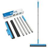 KOLLIEE Floor Squeegee Adjustable 59'' Long Handle Professional Floor Squeegee with Hook Water Squeegee Foam Blade for Concrete Floor Tile Pet Hair