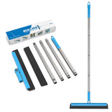 KOLLIEE Floor Squeegee Adjustable 59'' Long Handle Professional Floor Squeegee with Hook Water Squeegee Foam Blade for Concrete Floor Tile Pet Hair