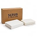Scrub & Throw Cellulose Sponges, Natural, Plastic-Free, Non-Scratch, for Kitchen, Dishes, Pots and Cleaning, Plant-Based, Plastic-Free, Eco-Friendly