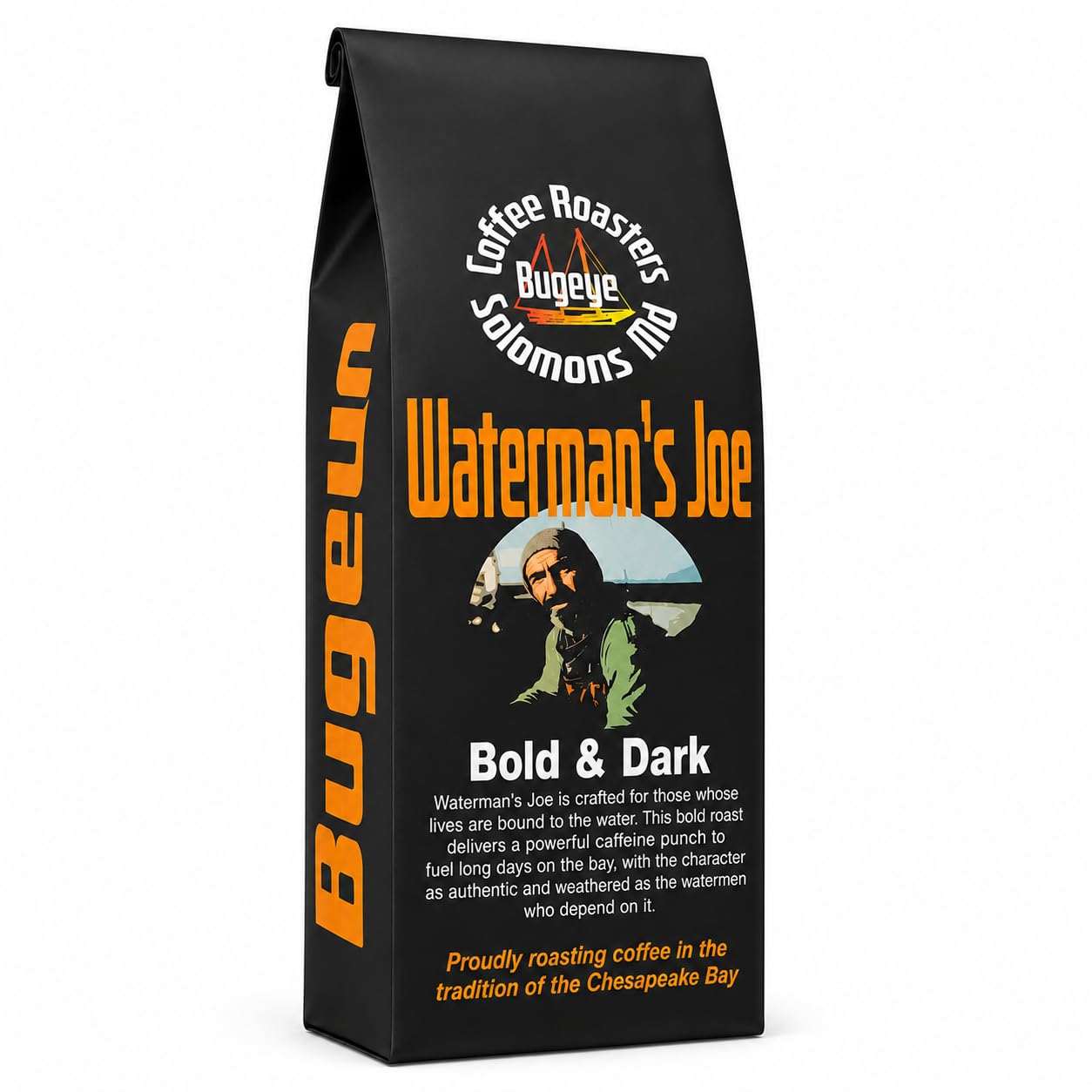 Waterman's Joe Bold & Dark Boosted Caffeine Coffee, French Roast, Dark Roast