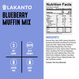 Lakanto Sugar Free Blueberry Muffin Mix - Naturally Flavored, Sweetened with Monk Fruit Sweetener, Keto Diet Friendly, Low Net Carbs, Gluten Free, Breakfast Food, Delicious, Easy to Make (6.77 oz)