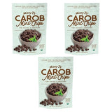 Missy J's Organic Mint Carob Chips 8 oz 3 Pack, Made with Coconut Sugar Vegan, Gluten and Caffeine Free Healthy Substitute for Chocolate, Perfect for Snacks and Treats