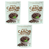 Missy J's Organic Mint Carob Chips 8 oz 3 Pack, Made with Coconut Sugar Vegan, Gluten and Caffeine Free Healthy Substitute for Chocolate, Perfect for Snacks and Treats