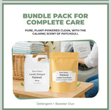 Patchouli Laundry Detergent and Scent Booster Bundle, 32 oz Detergent, 16 oz Booster, Natural Laundry Set, Eco-friendly, Patchouli Essential Oil