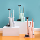 Toilet Brush and Plunger Set Toilet Plunger and Brush Combo Bathroom Deeply Cleaning Tools Bathroom Toilet Bowl Brush with Holder Pink 1 Set