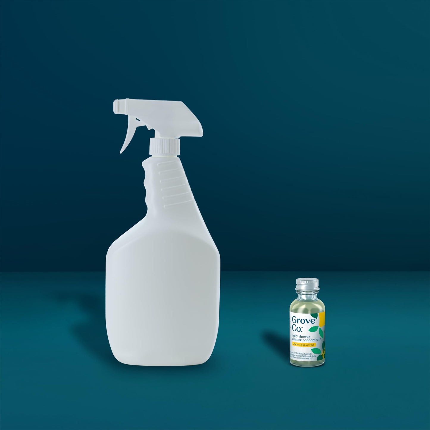 Grove Co. Daily Shower Cleaner Refill Concentrate (6 x 1 Fl Oz), Creates 16 Oz Cleaner, Removes Soap Scum, Scrub-Free, Plant-Based Household Cleaning