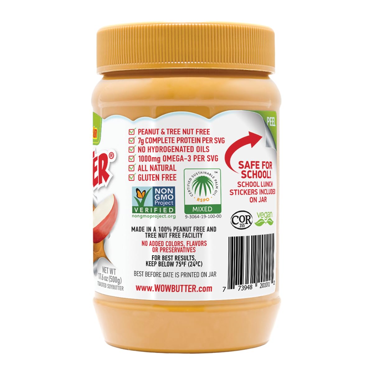 Wowbutter Natural Peanut Free Crunchy 1.1lb Jar