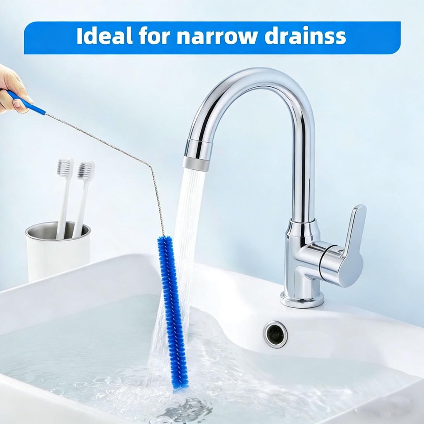 Fanbay 5Pcs Dryer Vent Cleaner Kit Dryer lint Brush Dryer Cleaning Brush Vent Cleaner, Drain Snake, pet Hair Remover Tool for Laundry Drains (30inch)