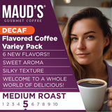 Maud's Flavored Decaf Coffee Pods Variety Pack, 24 ct, 6 Assorted Roasts & Flavors, Decaf Medium Roast Coffee in Single Serve Pods - 100% Arabica