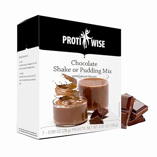 ProtiWise High Protein Shake & Pudding Mix | 15g Protein, Low Fat, Low Calorie, Low Sugar | Gluten Free KETO Friendly | Meal Replacement for Hunger
