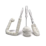 Set of 3 Glassware Cleaning Brush Kit - Non-Scratch, Foam Wine Glass Cleaning Brush Set for Glassware, Decanter, Mug, Stemware - for Home, Restaurant
